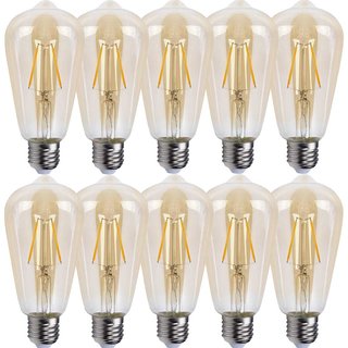 10 x LED Filament Edison ST64 Leuchtmittel 2W E27 Gold extra warmweiß 2500K