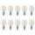 10 x LED Filament Leuchtmittel Tropfen 4W = 35W E14 klar P45 warmweiß 2700K