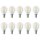10 x LED Filament Leuchtmittel Tropfen 4W = 35W E14 klar P45 warmweiß 2700K