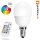 6 x LED Leuchtmittel Tropfen 5W E14 matt RGBW bunt & warm Fernbedienung dimmbar