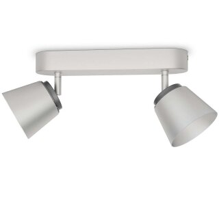 Philips myLiving LED Spot Dender 2-flammig Metall 8W matt verchromt