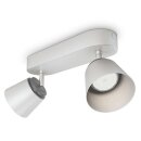 Philips myLiving LED Spot Dender 2-flammig Metall 8W matt verchromt