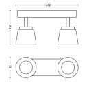 Philips myLiving LED Spot Dender 2-flammig Metall 8W matt verchromt