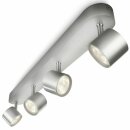 Philips myLiving LED Spot Star 4-flammig Metall 18W silber Aluminium
