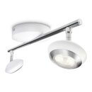 Philips LED Strahler Sepia 2-flammig Stange weiß & Chrom