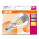 Osram LED Filament Leuchtmittel Birnenform 4W fast 40W E27 Kopfspiegel silber warmweiß 2700K
