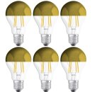 6 x Osram LED Filament Leuchtmittel Birnenform 4W fast...