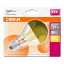 6 x Osram LED Filament Leuchtmittel Birnenform 4W fast 40W E27 Kopfspiegel Gold warmweiß 2700K