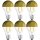 6 x Osram LED Filament Leuchtmittel Birnenform 4W fast 40W E27 Kopfspiegel Gold warmweiß 2700K