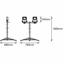 Osram LED Worklicht Arbeitslicht Fluter Stativ 2 x 50W Tripod Ständer IP65