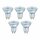 5 x Osram LED Leuchtmittel Glas Reflektor 4,3W = 50W GU10 warmweiß 2700K flood 36°