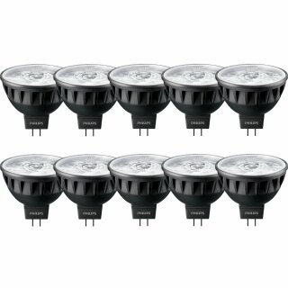 10 x Philips Master LED ExpertColor 7,5W fast 50W GU5,3 MR16 RA90 927 2700K warmweiß flood 24°