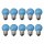 10 x Leuci Tropfen Blau 13W E27 bunt Glühbirne Glühlampe 13 Watt Glühbirnen Glühlampen