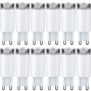 12 x Paulmann LED Leuchtmittel Stiftsockel 2,4W = 21W G9 230V warmweiß 2700K
