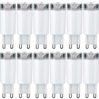 12 x Paulmann LED Leuchtmittel Stiftsockel 2,4W = 21W G9 230V warmweiß 2700K