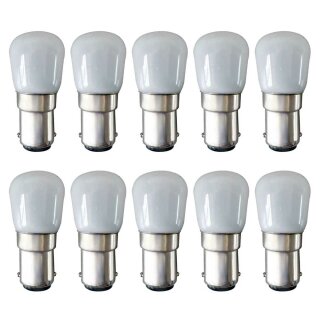 10 x LED Leuchtmittel mini Röhre T23 2W BA15d B15d matt warmweiß 3000K