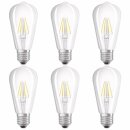 6 x Osram LED Filament Edison Leuchtmittel 7W = 60W E27...