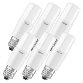 6 x Osram LED Star Stick Leuchtmittel Röhre 8W = 60W E27 matt BLI kaltweiß 4000K