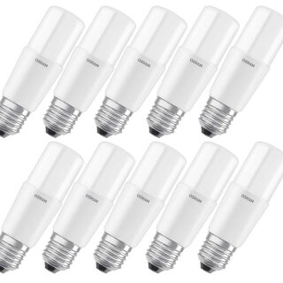 10 x Osram LED Star Stick Leuchtmittel Röhre 10W = 75W E27 matt warmweiß 2700K