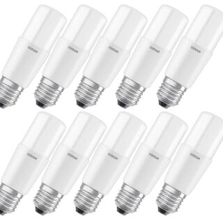 10 x Osram LED Star Stick Leuchtmittel Röhre 10W = 75W E27 matt warmweiß 2700K