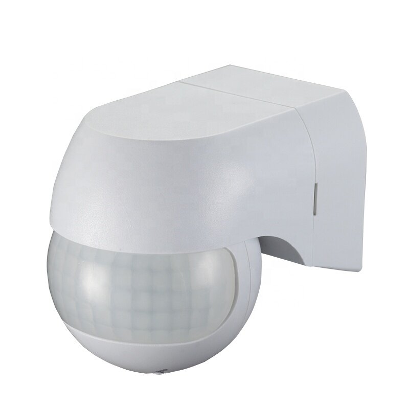 Infrarot Bewegungsmelder PIR 12m max 1200W IP44 weiß modern innen & außen 180° 
