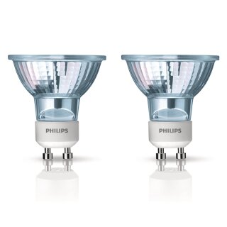 2 x Philips Halogen Reflektor 35W GU10 240V Halogenlampe 35 Watt warmweiß dimmbar flood 40°