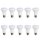 10 x LED Leuchtmittel Reflektor R63 8W = 50W E27 matt warmweiß 2700K flood 120°