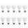 10 x LED Leuchtmittel Reflektor R63 8W = 50W E27 matt warmweiß 2700K flood 120°