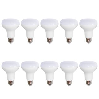 10 x LED Leuchtmittel Reflektor R80 8W = 60W E27 matt warmweiß 2700K flood 120°