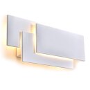 LED Design Innen-Wandleuchte weiß Rechtecke 12W...