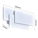 LED Design Innen-Wandleuchte weiß Rechtecke 12W...