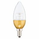 Müller-Licht LED Leuchtmittel Kerze 4,5W = 30W E14 klar goldener Sockel warmweiß 2700K