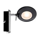 Paulmann LED Wandleuchte Spotlights Orb Schwarz Chrom 3W 230V warmweiß mit Schalter