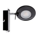 Paulmann LED Wandleuchte Spotlights Orb Schwarz Chrom 3W 230V warmweiß mit Schalter