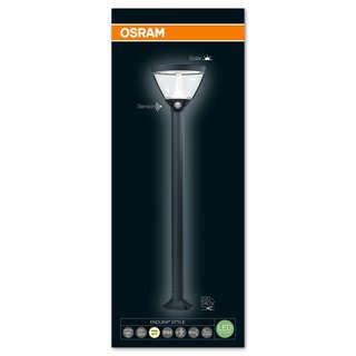 Osram LED Solar Außenlampe Wegeleuchte 90cm Gartenpylone Endura Style Lantern Sensor Warmweiß Auswahl Stromquelle