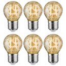 6 x Paulmann LED Filament Tropfen 2,5W fast 25W E27 Krokoeis Gold extra warmweiß 2500K