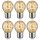 6 x Paulmann LED Filament Tropfen 2,5W fast 25W E27 Krokoeis Gold extra warmweiß 2500K