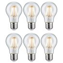 6 x Paulmann LED Filament Retro AGL Birnenform 7,5W = 60W E27 klar warmweiß 2700K