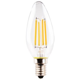 Müller Licht LED Filament Leuchtmittel Kerze 4,5W = 40W E14 klar warmweiß 2700K