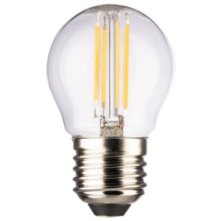 Müller-Licht LED Filament Leuchtmittel Tropfen 4,5W = 40W E27 klar Kugel warmweiß 2700K