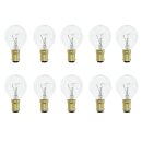 10 x Tropfen Glühbirne 60W B15d klar Glühlampe...