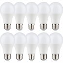 10 x Müller Licht LED Leuchtmittel Birnenform A60 9W = 60W E27 matt warmweiß 2700K 200° V2