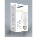 10 x Müller Licht LED Leuchtmittel Birnenform A60 9W = 60W E27 matt warmweiß 2700K 200° V2