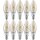 10 x Paulmann LED Leuchtmittel Kerze 2,5W E14 Krokoeis Gold extra warmweiß 2600K
