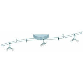 Paulmann Schienensystem Rail System Sinus Ginger 140 Chrom matt 3 x (2x20W) + 2 x 10W GU4 G4 Halogen