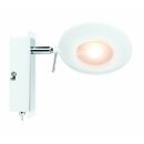 Paulmann LED Wandleuchte Spotlights Orb Weiß/Chrom 1 x 3W 230V warmweiß 2700K mit Schalter