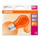 Osram LED Filament Leuchtmittel Tropfen bunt 1,6W = 15W E27 Orange