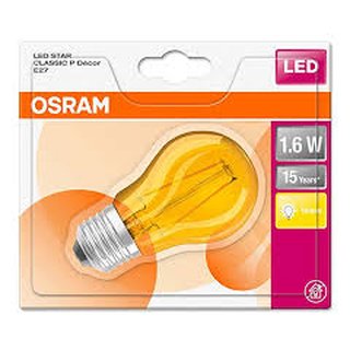 Osram LED Filament Leuchtmittel Tropfen bunt 1,6W = 15W E27 gelb