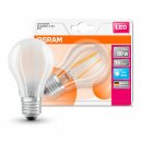 Osram LED Filament Leuchtmittel Birnenform A60 7W = 60W E27 matt 840 neutralweiß 4000K