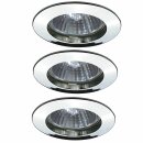 3 x Einbauleuchten Einbaustrahler Set starr Premium Line...